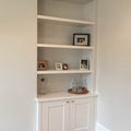 Alcove Shelving System for a Pair of Alcoves 1100mm Wide in Solid Ash
