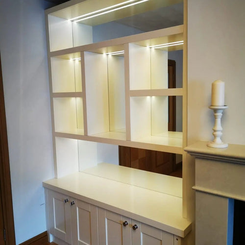 Alcove Shelving System for a Pair of Alcoves 900mm Wide in Birch Plywood
