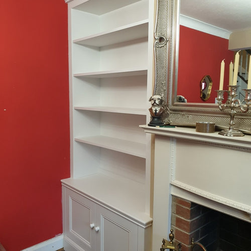 Alcove Shelving System for a Pair of Alcoves 900mm Wide in Painted MDF