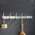 Coat Hook Rail with Six Double Hooks