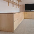 Complete Wall Shelving System 1500mm Wide with Five Birch Plywood Shelves