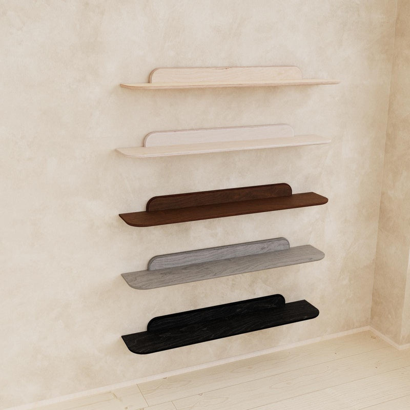 Floating Shelf Set of Eight in Birch Plywood 1000mm Wide