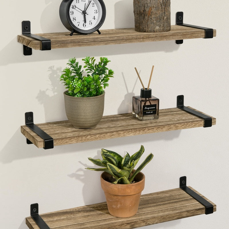 Floating Shelf Set of Four in Birch Plywood 900mm Wide