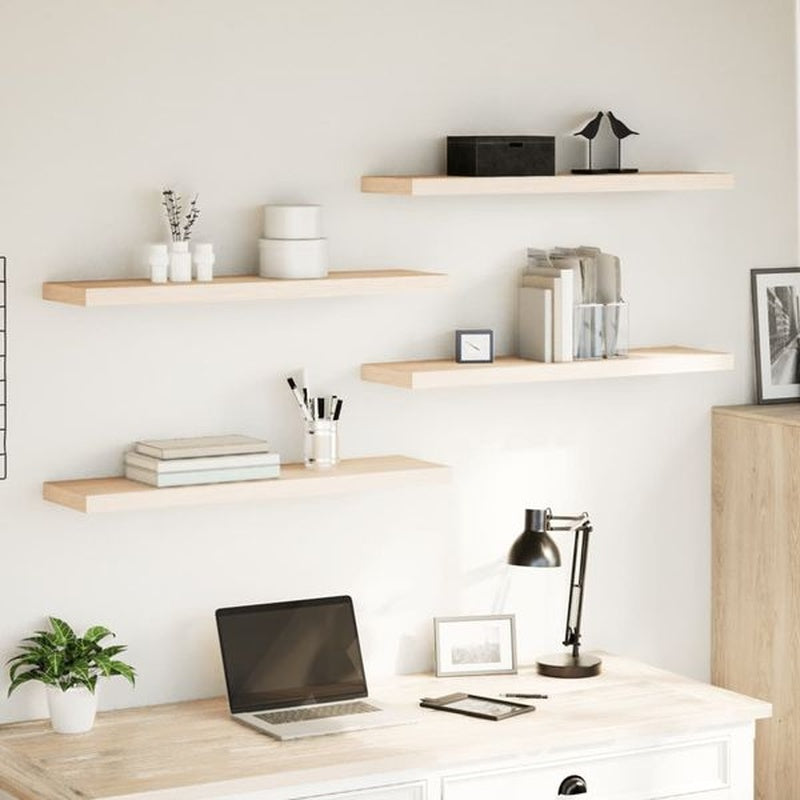 Floating Shelf Set of Four in Solid Oak 1200mm Wide