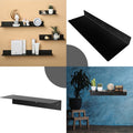 Floating Shelf in Powder Coated Steel 1800mm Wide by 200mm Deep