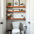 Floating Shelf in Powder Coated Steel 600mm Wide by 200mm Deep