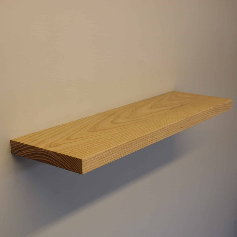 Floating Shelf in Solid Ash 1200mm Wide by 200mm Deep