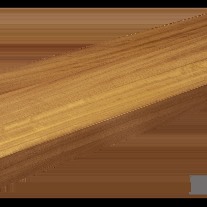 Floating Shelf in Solid Iroko 600mm Wide by 200mm Deep