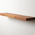 Floating Shelf in Solid Iroko 900mm Wide by 200mm Deep