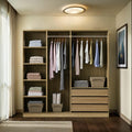Open Wardrobe and Dressing Room System Single Wall 1800mm Wide in Birch Plywood