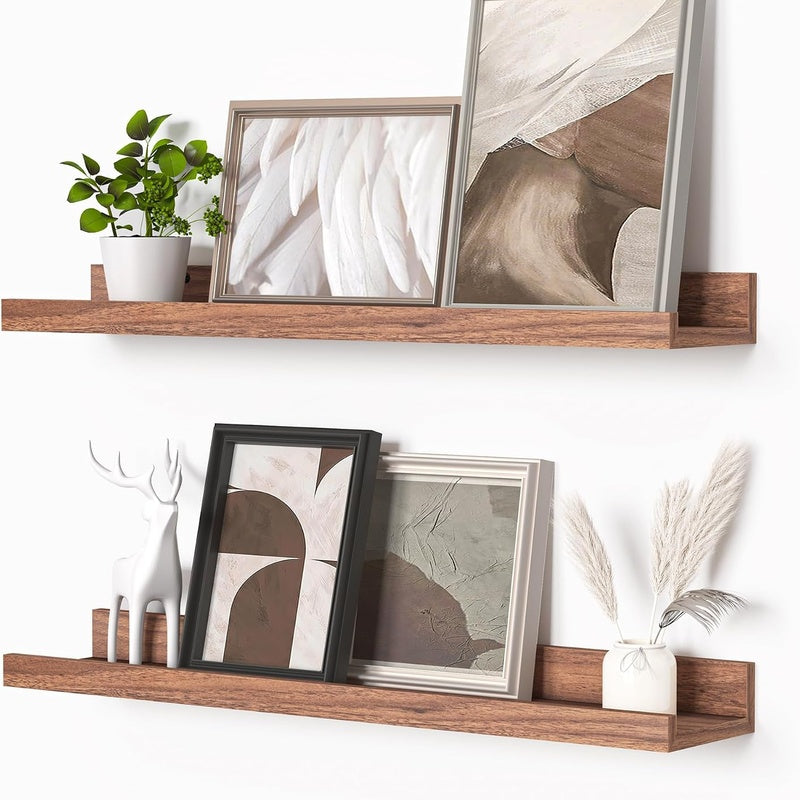 Picture Ledge Set of Four in Solid Walnut 1200mm Wide