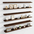 Picture Ledge Set of Six in Solid Walnut 1500mm Wide