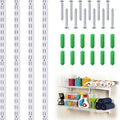 Track Shelving Hardware Bundle Six Upright and Twenty Four Bracket Bundle