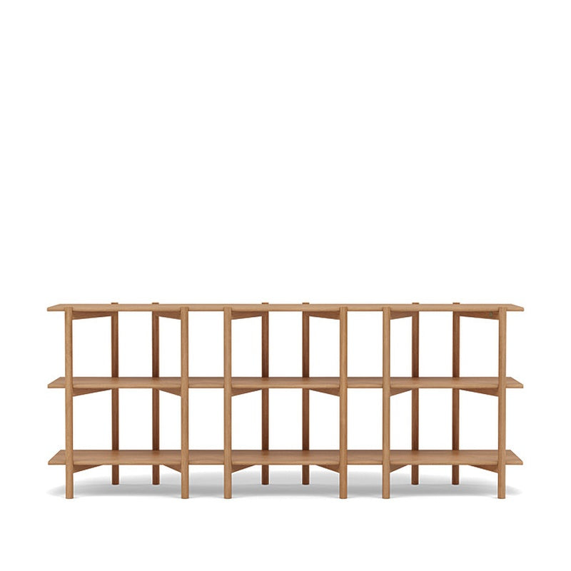 Track Shelving Starter Set Three Shelves 900mm Wide in Solid Oak