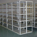 Whole Room Shelving System Two Wall Configuration in Powder Coated Steel